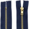 AERZETIX - C61204-2er-Set nicht trennbare Reißverschlüsse 10 cm aus metall - zipper - Farbe dunkelblau - nähzubehör lederwaren etuis röcke kleider hosen kurzwaren