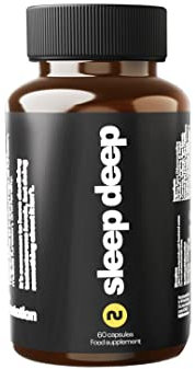 Numan Sleep Deep - 60 Vegan Capsules with Natural Melatonin Sources, 5-HTP, Chamomile, L-Theanine, Magnesium - Natural Sleep Aid, Stress Relief, Relaxation - Sleep Supplement Tablets - Made in UK