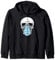 Totenkopf Gesichtsmaske Mundschutz Maske Halloween Kostüm Kapuzenjacke