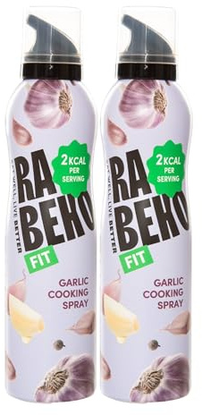 Rabeko Zero spray de cuisson faible en calories | AIL | 800 portions, 2 kcal par pulvérisation | Spray pour frire, griller et cuire | sans additifs, sans sucre | sans gluten ni lactose 2 x 200ml