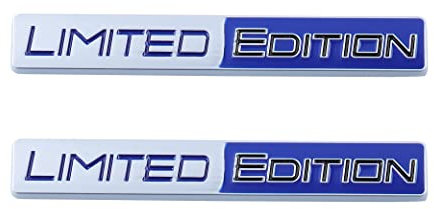 2 x Limitierte Auflage, Auto-Abzeichen, Aufkleber, passend für Auto, Motorrad, LKW (blau)