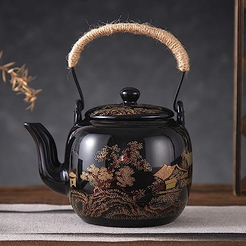 DUJUST Traditioneller Japanischer Teekanne - Schwarz