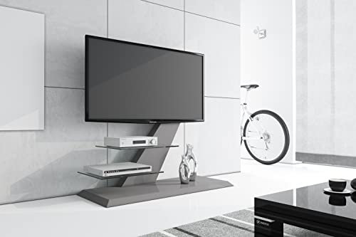 Design Fernsehtisch HZ-111 Hochglanz TV Möbel TV Rack TV-Halterung, Farbe:Grau Hochglanz