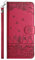 FALUWONRU for iPhone 14 Wallet Case,Fence Cats Butterfly Flower Embossed PU Leather Flip Phone Case with Card Slots,Magnetic Protective Cover with Holder Kickstand,Burgundy