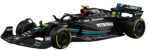 Bburago 1/43 2023 Mercedes-AMG W14 F1#44 Lewis Hamilton Diecast Modellauto Schwarz