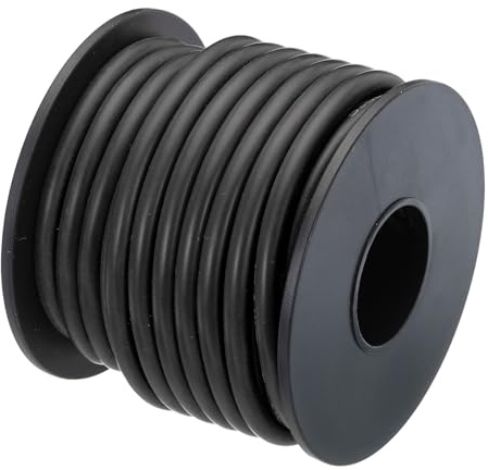 QUARKZMAN Cable de Silicona de Calibre 12 Cable Eléctrico de 12AWG de Cobre Estañado Trenzado de Alta Temperatura en Carrete de 24.6 pies Negro para Modelos de Coche