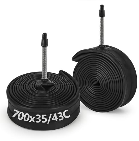 BOLANY Rennrad & Schotterrad Fahrradschlauch 28 Zoll 700C x 35/43c Schlauch 48 mm Presta Ventil 622 Fahrradreifenschlauch kompatibel mit 700 x 35/43c 28 x 1.35/1.5inch Fahrradreifen