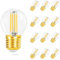 GBLY LED Glühbirne E27 Lampe: 12 stück Vintage Edison Glühlampe Warmweiß Retro Birne G45 2700K Bulbs 4W Filament Leuchtmittel Hochwertiges Glas Energiesparlampe für Hotel Café Haus Bar
