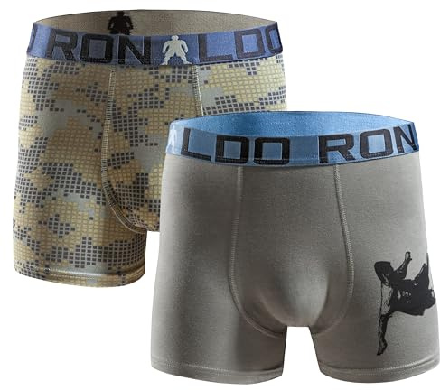 CR7 Ronaldo Jungen Boxershort 2er Doppelpack - ActionBrown Gr. 4-6