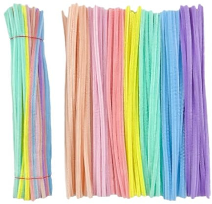 200 Stück Pfeifenputzer Bunt zum Basteln Pfeifenreiniger Chenilledraht Pfeiffendraht für Kreative DIY-Projekte und Basteldeko