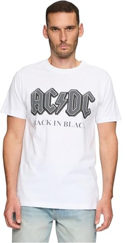 MERCHCODE Herren Mc480-acdc Back in Black Tee T-Shirt (1er Pack)