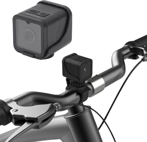 Plyisty Telecamera per Moto/bici, Mini Videocamera Sportiva 1080P, con Grandangolo da 120°, Anti-vibrazione, Impermeabile, Registrazione in Loop, per Manubrio