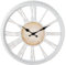 DIYZON Vintage Wanduhr 30 cm im Klassischen Stil, Römischen Ziffern, Moderne Uhr, Batteriebetrieben für Zuhause Geräuschlose, Nicht Tickende Uhren für Wohnzimmer Schlafzimmer Küchenwanduhr (Weiß)