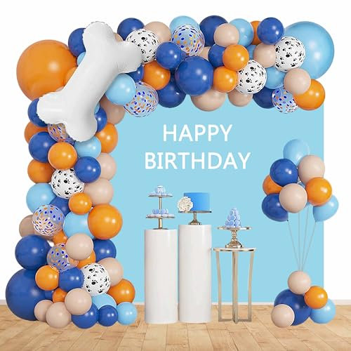 Blue Dog Partydekoration - Luftballons Bogen Set für Geburtstag - Dekorationen und Partyzubehör