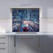 Premium Red Streak through Nighttime Dubai Kitchen Splashback 6mm Toughened Glass Kitchen Splashback – Heat Resistant Splashback for Kitchens, Perfect for Cookers and Hobs, Polished Edges