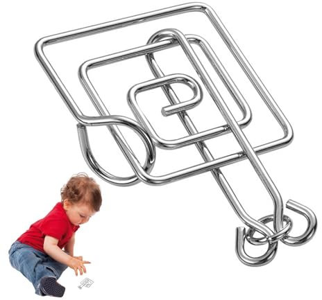 Metalldraht-Puzzles | 8-teiliges IQ-Test-Entwirrungsspielzeug Iron V Unlock Interlock-Spiel | Chinesisches Ring-Zaubertrick-Spielzeug, Interlock-Spiel für Partybevorzugung, Kinder-Erwachsene-Herausfor