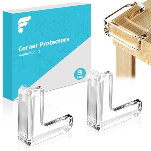 shinfly Eckenschutz Baby, Rechter Winkel 8 Stück Kantenschutz Baby Selbstklebend Transparent Tischkantenschutz, für Scharfen Kantenschutz Allen von Möbelecken das Kinder vor Verletzungen zu Schützen