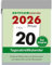 Zettler Tagesabreißkalender M 2026 5,4x7,2 cm Bürokalender 1 Tag auf 1 Seite mit Sudokus, Sprüchen, Rätseln uvm. Auf den Rückseiten