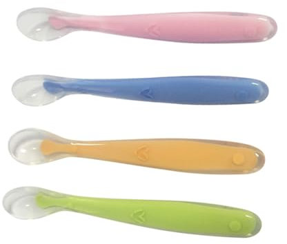 Vaguelly 4 Stück Kindergeschirr Lernen Löffel