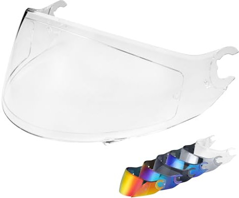 Visiera Casco Moto per Shark D Skwal - Skwal 2 Spartan,Visiera per Casco,Sostituzione della Visiera della Lente del Casco del Parabrezza del Motociclo per Il Casco Integrale (Trasparente)