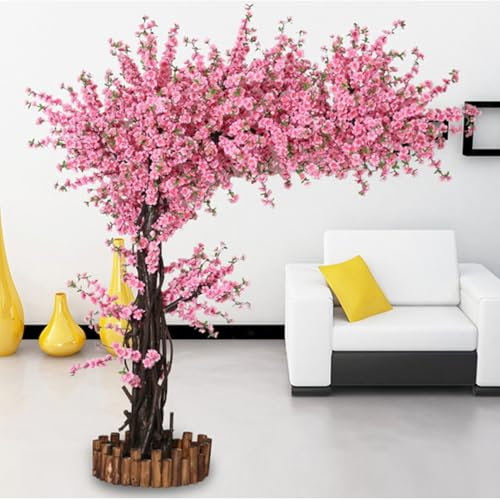 Arbre de cerisier artificiel - Grand arbre Sakura pour décoration intérieure ou extérieure - Idéal pour les hôtels et les événements - 1,5 x 1 m