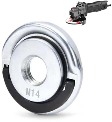 M14 Quick Clamping Nut 45mm - ShiningUU Heavy Duty Locking Retaining Flange Nut with Pull Rin for Dewalt Milwaukee Grinder Makitav Most Angle Grinder | Quick Release Angle Grinder Nuts Attachments