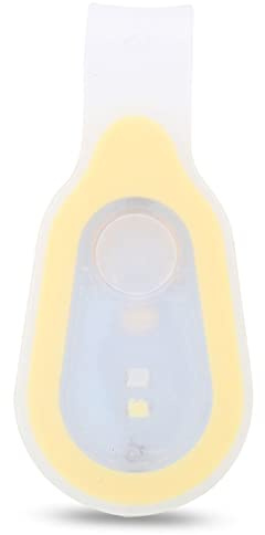Aoaoy Lampe mit Clips aus Silikon, wasserdicht, für den Außenbereich, tragbar, Mini-Nachtlicht, Running, Knopf, Silikon, Clip (gelb)