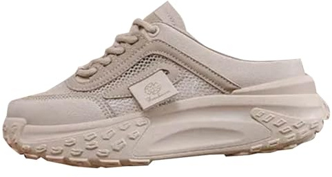 Pantuflas de animales para mujer, talla 5, zapatos para mujer, sensación de pisada, Baotou, medio arrastre, verano, 2025, huecos, transpirables, tenis de malla transpirable, parte inferior gruesa