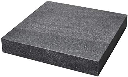 WABECO Granit Mess- und Prüfplatte 450 x 450 x 75 mm | DIN 876/1 | geschliffen & geläppt | schwarze Granitplatte zum Messen, Anreißen & Einstellen