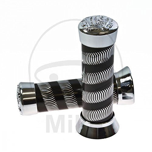 Handgriffe Chrom-Optik für Motorrad Roller und Chopper - 133mm 22/25mm