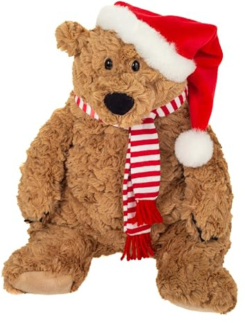 Teddy Hermann Herzekind 94610 Braunbär Howard Christmas Edition 34 cm, Kuscheltier, Plüschtier