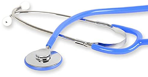 GIMA Wan Single Head Stethoskop, Blau, leicht verchromtem Krankenschwester Stethoskop