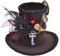 Bristol Novelty BH612 Steampunk-Mini-Zylinder, hoch, für Damen, Einheitsgröße Halloween, Brown
