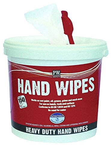 Portwest IW10 Hand Wipes (150 Wipes) | White, One Size, EN 13697, EN 13727, EN 14476, EN 1276, EN 1650, Heavy Duty