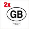 SAFIRMES 2 x Aufkleber Flagge Oval Ländercode Auto Motorrad GB-Royaume Uni