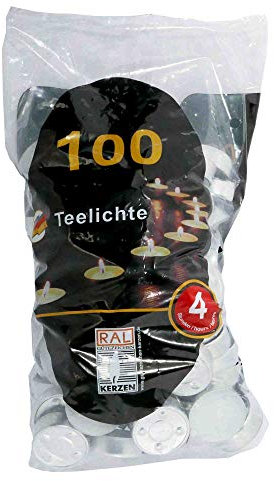100er Btl. Teelichte 4H RAL
