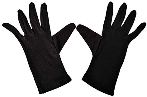 FRANZ MENSCH Hygostar Baumwoll-Handschuh NERO schwarz, Größe L, Paar