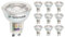 SEBSON® Ra 95 Serie + flimmerfrei, GU10 LED Lampe 5W warmweiß, ersetzt 50W, 380lm, 3000K, 230V LED Leuchtmittel, ø50x54mm, 10er Pack