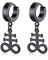 XUANPAI Unisex Edelstahl Kirche Satan Satanic Leviathan Kreuz Amulett Stud Brimstone Symbol Schmuck Ohrringe Schwarz