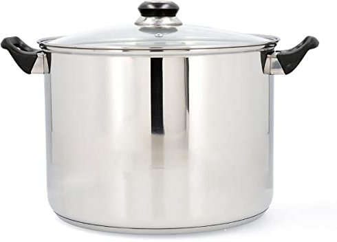Quid Habitat Olla Acero Inoxidable 28x21cm - 12,9l Acero Inox Apto Vitrocerámica Apto Inducción 100% Higiénico
