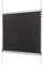 Ventanara® Fenster Plissee ohne Bohren zum Kleben Plisseerollo Wabenplissee Faltrollo verspannt inklusive Premium Klebeträgern (60 x 130 cm, anthrazit Plissee)