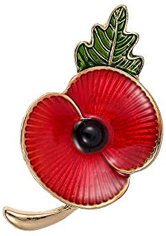 Acxico Mohnblumen-Brosche 'Lest We Forget' - Anstecknadel für Gedenktag - Acryl, Kein Edelstein