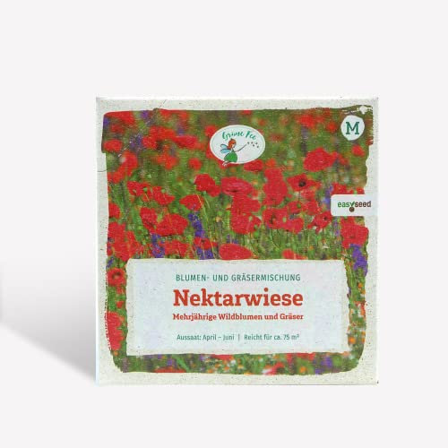 Blumensamen Nektarwiese 300 g - Bienenweide Saatgut Mehrjährig - Blumenwiese Samen Blühmischung - Mischung Premium Bienen Saatgut mit 28 Sorten Wildblumen - Wildblumenwiese Samen Schmetterlingswiese