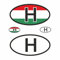 BIKE-label Länderkennzeichen Aufkleber 2D Ungarn für Auto Motorrad Tür Camper Sticker X400039