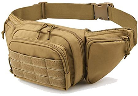 OAREA Taktische Gürteltasche Pistolenhalfter Molle Military Combat Taille Gürteltasche Utility Nylon Umhängetasche for die Jagd Camping (Color : TBP003-T)
