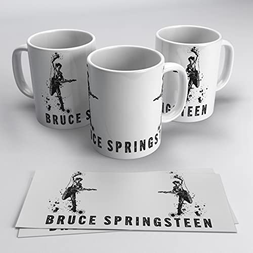newseny Taza Arte de cantante de Rock The Boss en Blanco y Negro (Doble The Boss con nombre)