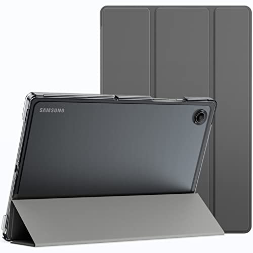 JETech Hülle für Samsung Galaxy Tab A8 10,5 Zoll 2021 (SM-X200/X205/X207), Schlank Transluzent Rückseite Trifold Folio Ständer Dünn Tablet Schutzhülle, Auto Wachen/Schlafen (Dunkelgrau)