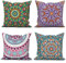 ASDCXZ Kissenbezug Boho 40x40 cm 4er Set, Boho Datura Blume Textur Muster Grün Lila Sofa Dekokissen Kissenbezüge Kissenhülle Waschbar Polyester Flachs Textil Polster Kopfkissenbezug Kissen Bezug