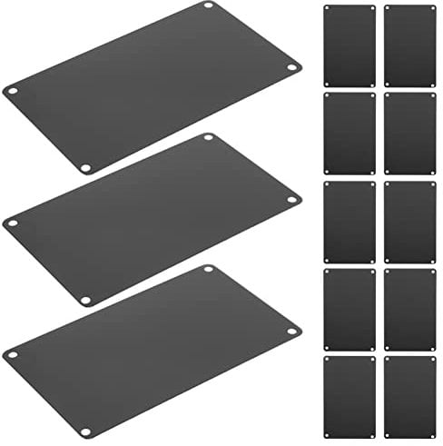 STOBOK Street Sign Street Sign Metal Perpetual Plate Aluminum Wall Mounted Name Plate Holder Office Business Door Sign Plates Blank Metal Plaque Frame 10pcs Metal Sign Metal Sign