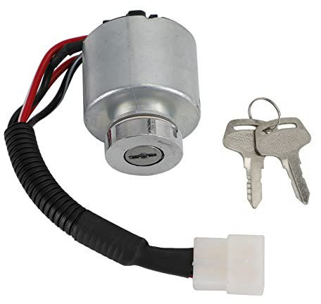 Topteng Starter Ignition Switch Lock 37410-59110, fit for Kubota B Series B1550 B1750 B2150, Lawn Tractor T Series T1600H, Tractor L Series ST STV32 STV36 STV40, with 2 keys
